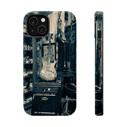 Vintage Electric Guitar Shop Phone Case | Magnetic Impact-Resistant Case
