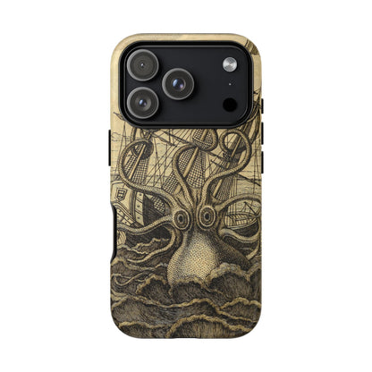 Vintage Kraken Tough Phone Case – Nautical Sea Monster Graphic