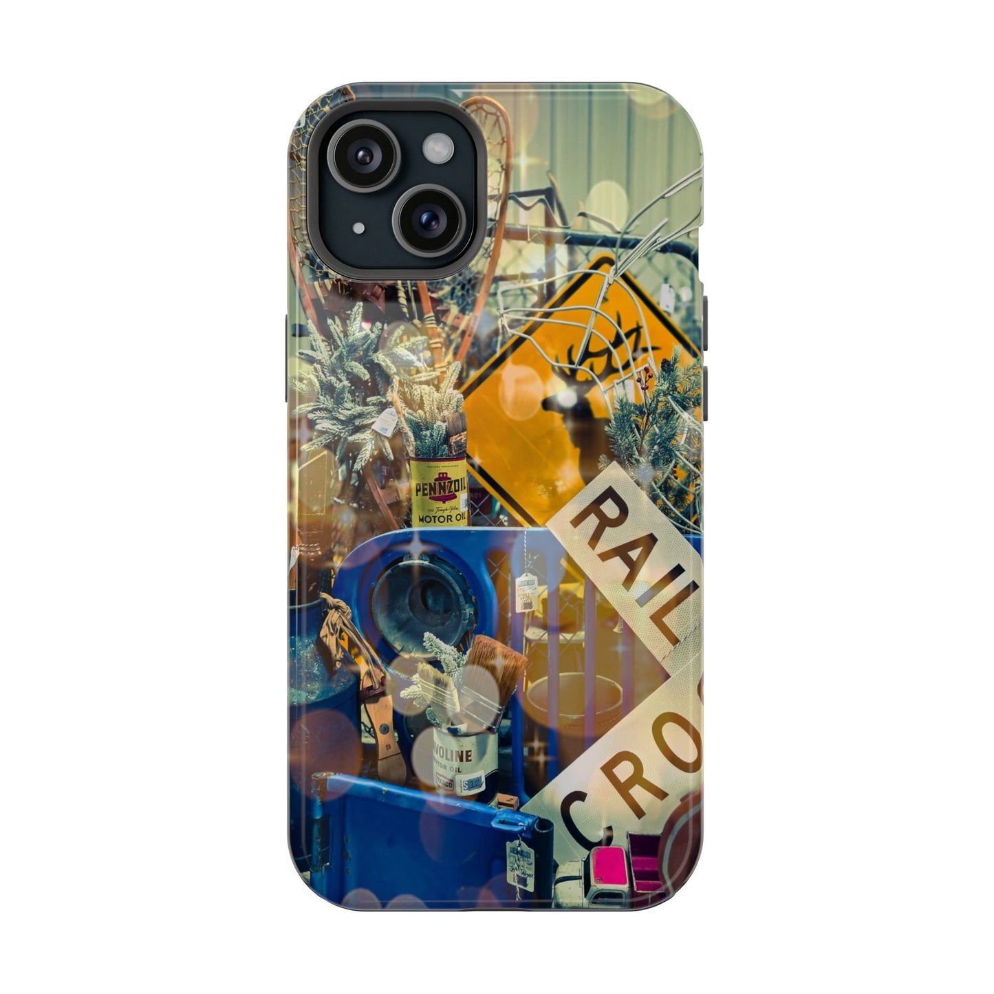 Vintage Railroad Crossing Collage Phone Case