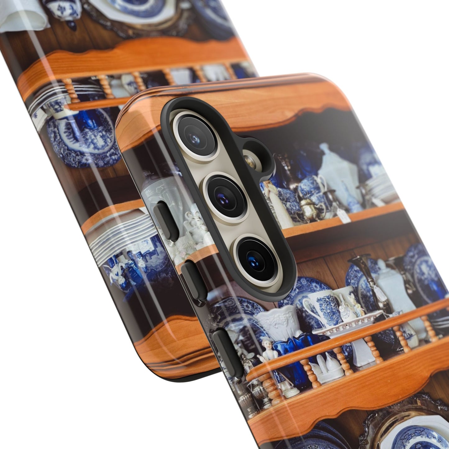 Blue & White Curio Charm Tough Phone Case. Classic China-Inspired Design with Timeless Elegance for Your iPhone, Samsung, or Google Pixel