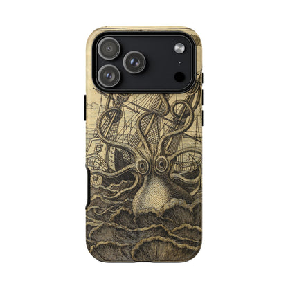 Vintage Kraken Tough Phone Case – Nautical Sea Monster Graphic
