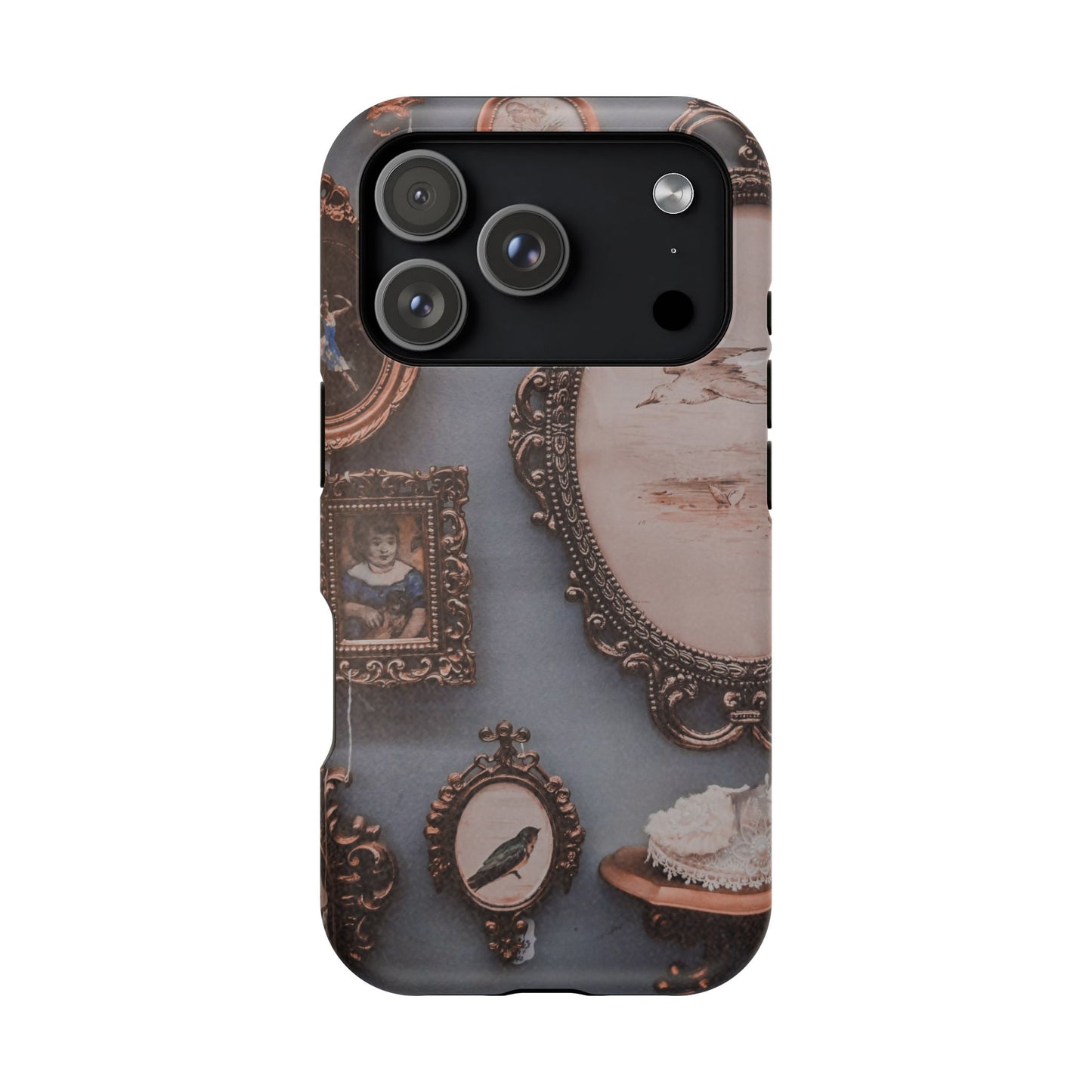 Vintage Frame Gallery Phone Case with MagSafe, Antique Wall Art Tough Case, Impact Resistant Protective Phone Cover