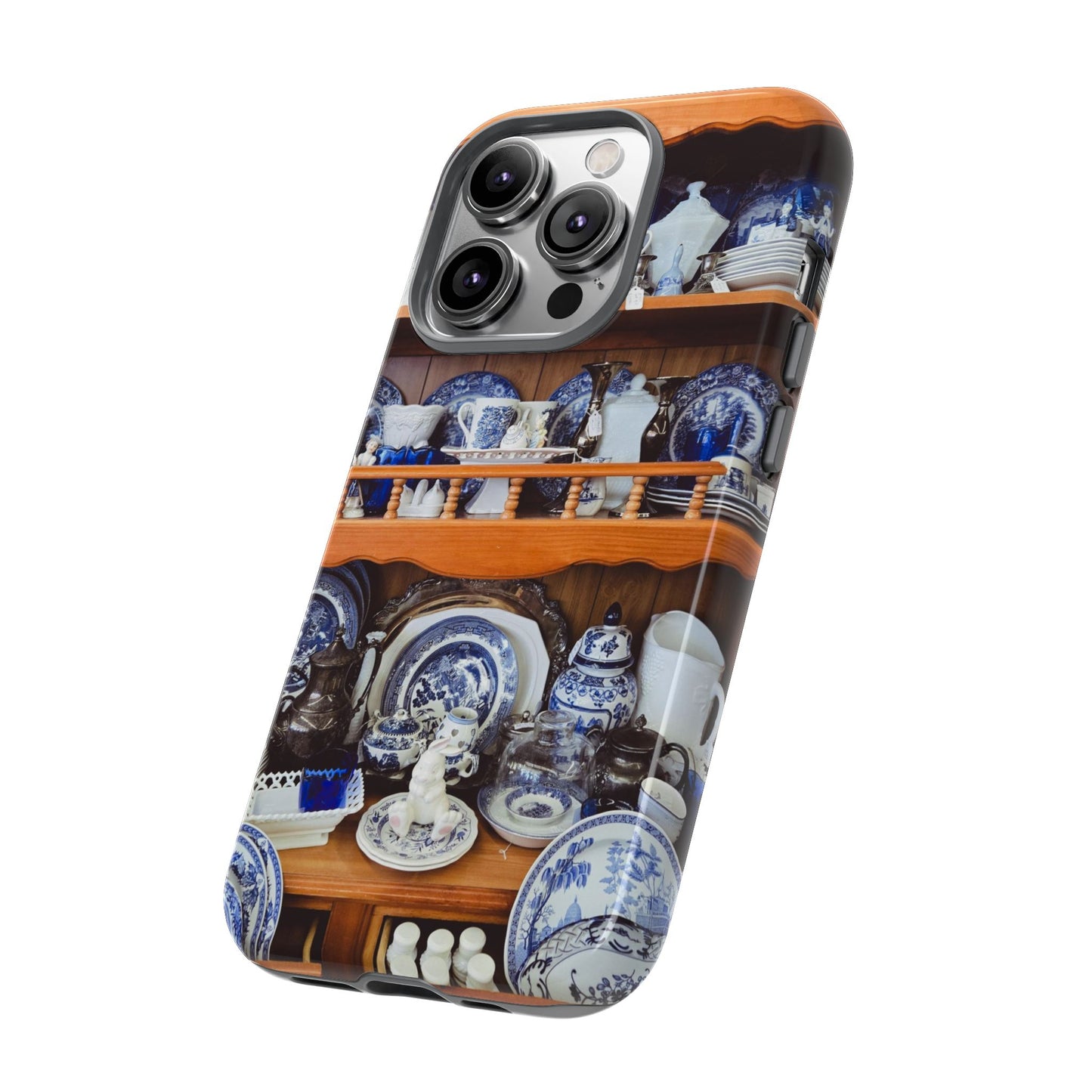 Blue & White Curio Charm Tough Phone Case. Classic China-Inspired Design with Timeless Elegance for Your iPhone, Samsung, or Google Pixel