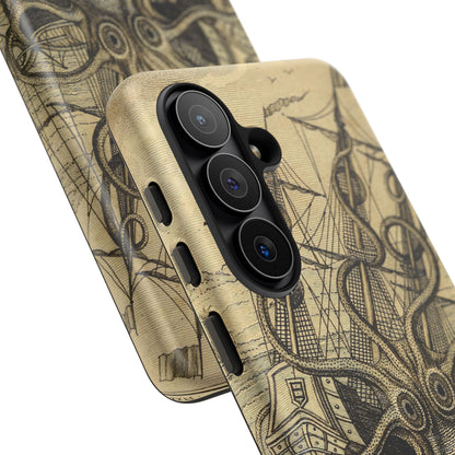 Vintage Kraken Tough Phone Case – Nautical Sea Monster Graphic
