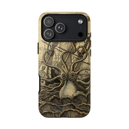 Vintage Kraken Tough Phone Case – Nautical Sea Monster Graphic