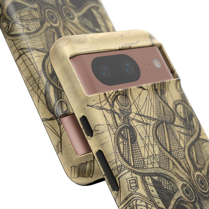 Vintage Kraken Tough Phone Case – Nautical Sea Monster Graphic
