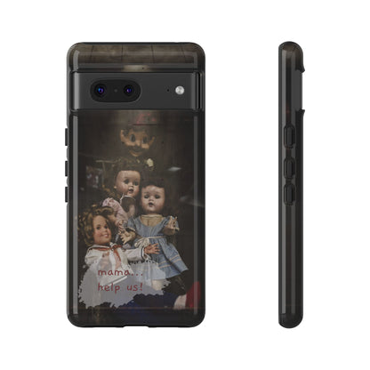 Personalized Creepy Doll Tough Phone Case – Gothic Vintage Graphic