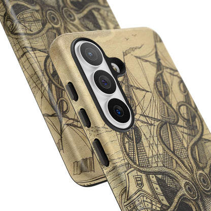 Vintage Kraken Tough Phone Case – Nautical Sea Monster Graphic