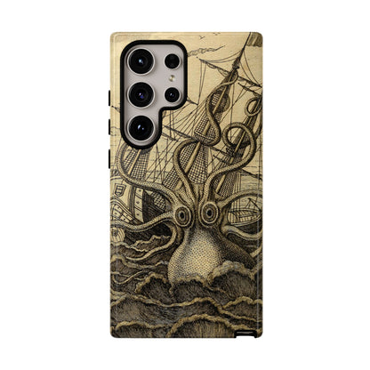 Vintage Kraken Tough Phone Case – Nautical Sea Monster Graphic