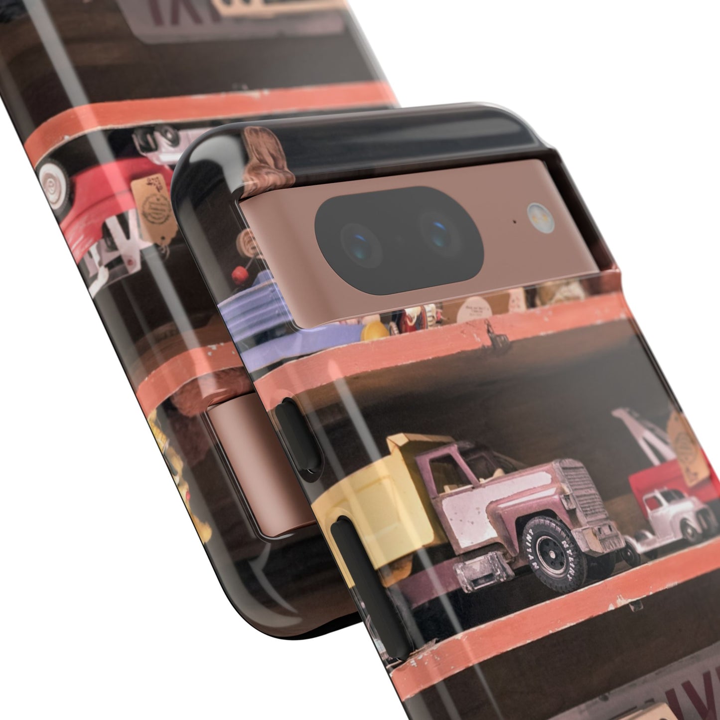 Vintage Toy Shelf Tough Phone Case, Nostalgic Collector Gift for iPhone, Samsung & Google Pixel