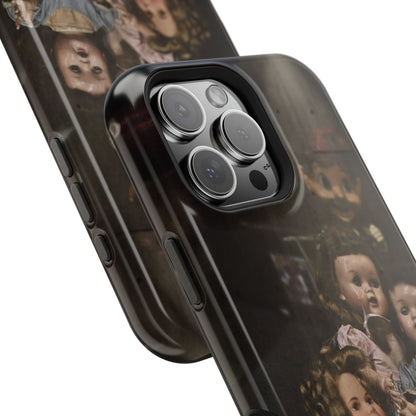 Personalized Creepy Doll MagSafe Tough Phone Case – Gothic Vintage Graphic