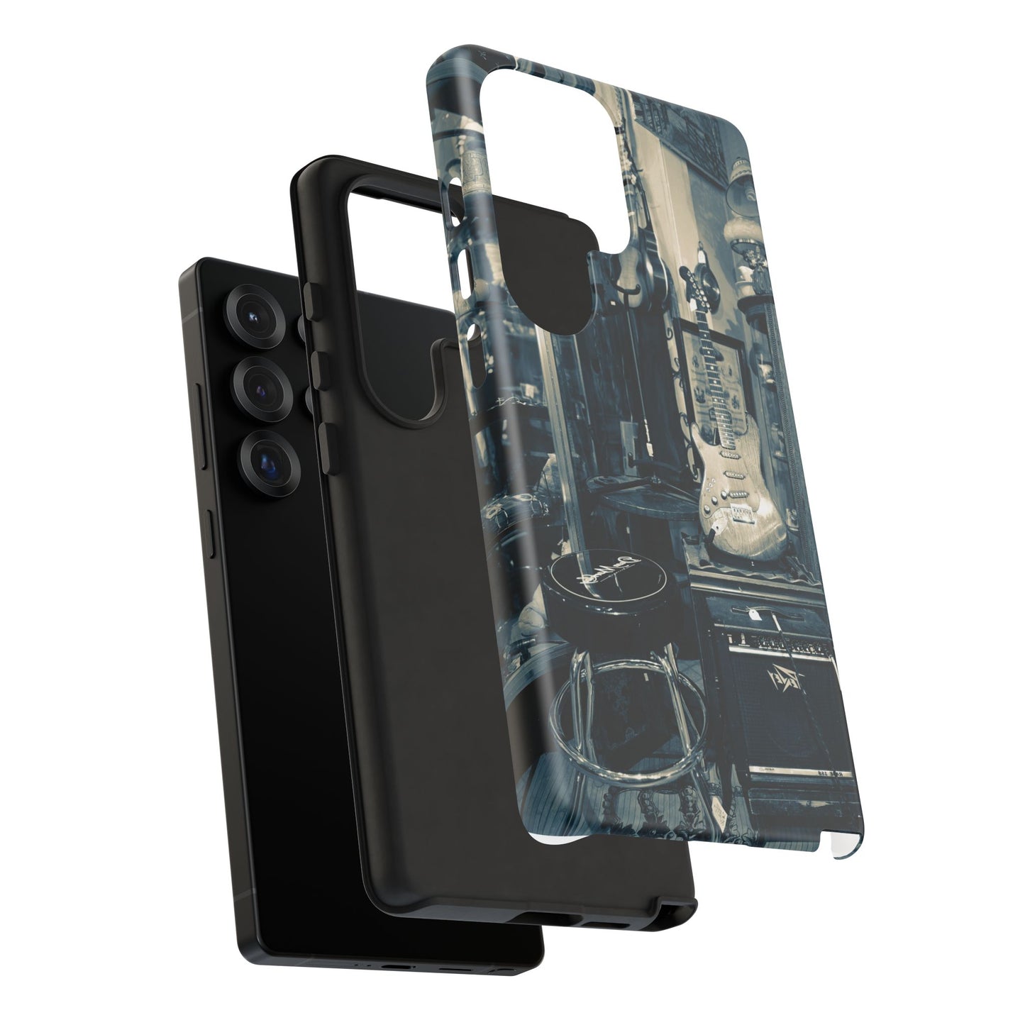 Guitar Vintage Phone Case, Tough Cases, Music Lover Gift, Rock & Roll Accessories, Unique Guitar Artwork, Phone Protection