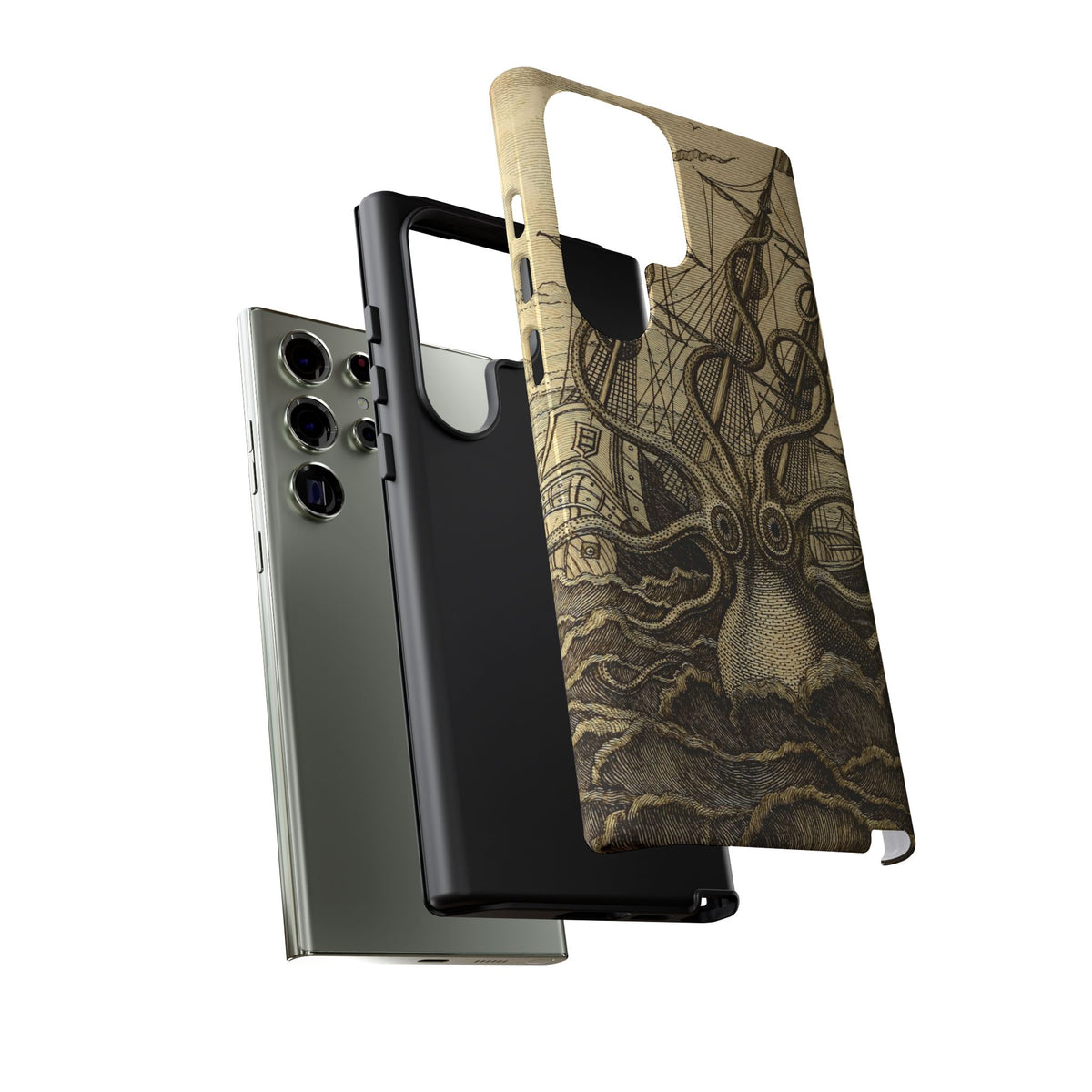 Vintage Kraken Tough Phone Case – Nautical Sea Monster Graphic