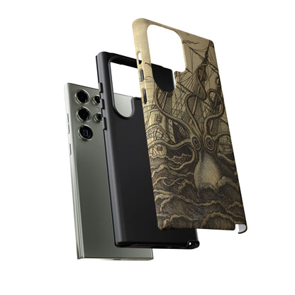 Vintage Kraken Tough Phone Case – Nautical Sea Monster Graphic