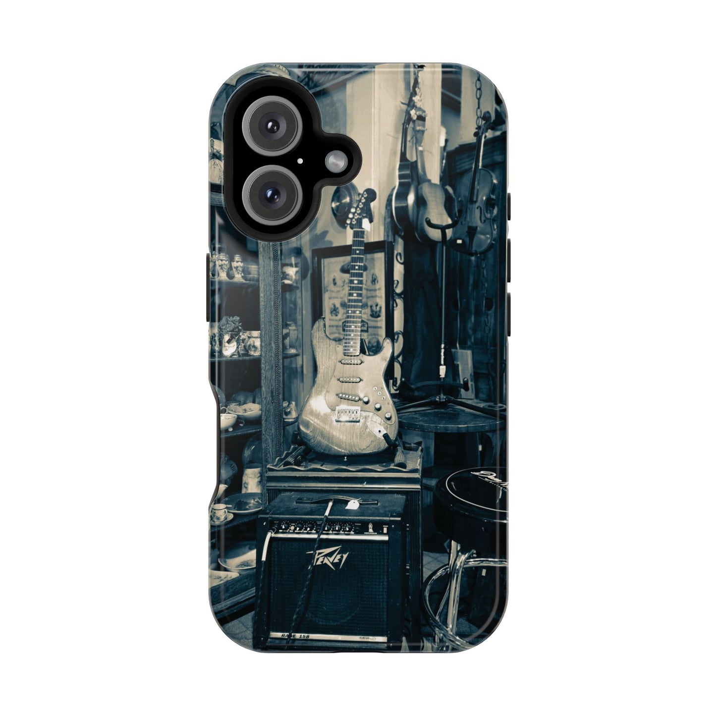 Vintage Electric Guitar Shop Phone Case | Magnetic Impact-Resistant Case