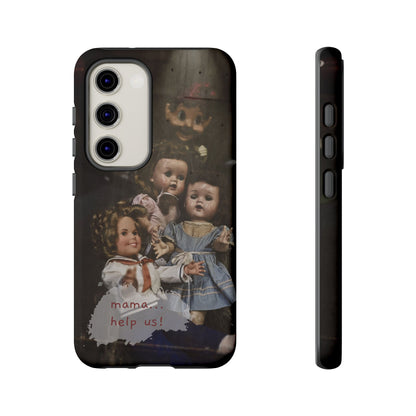 Personalized Creepy Doll Tough Phone Case – Gothic Vintage Graphic