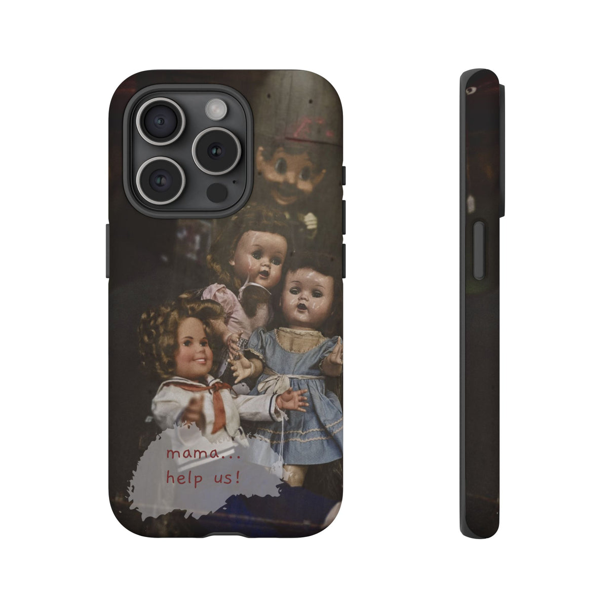 Personalized Creepy Doll Tough Phone Case – Gothic Vintage Graphic