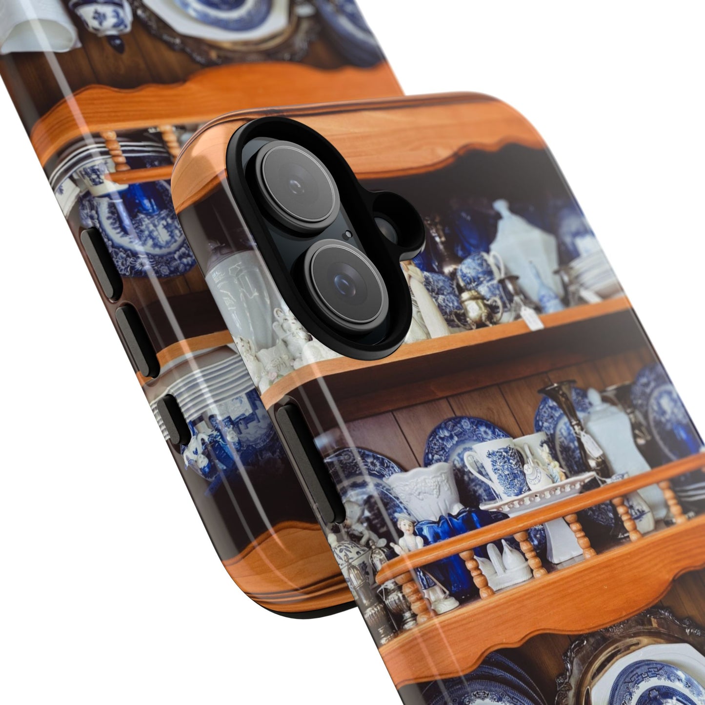 Blue & White Curio Charm Tough Phone Case. Classic China-Inspired Design with Timeless Elegance for Your iPhone, Samsung, or Google Pixel