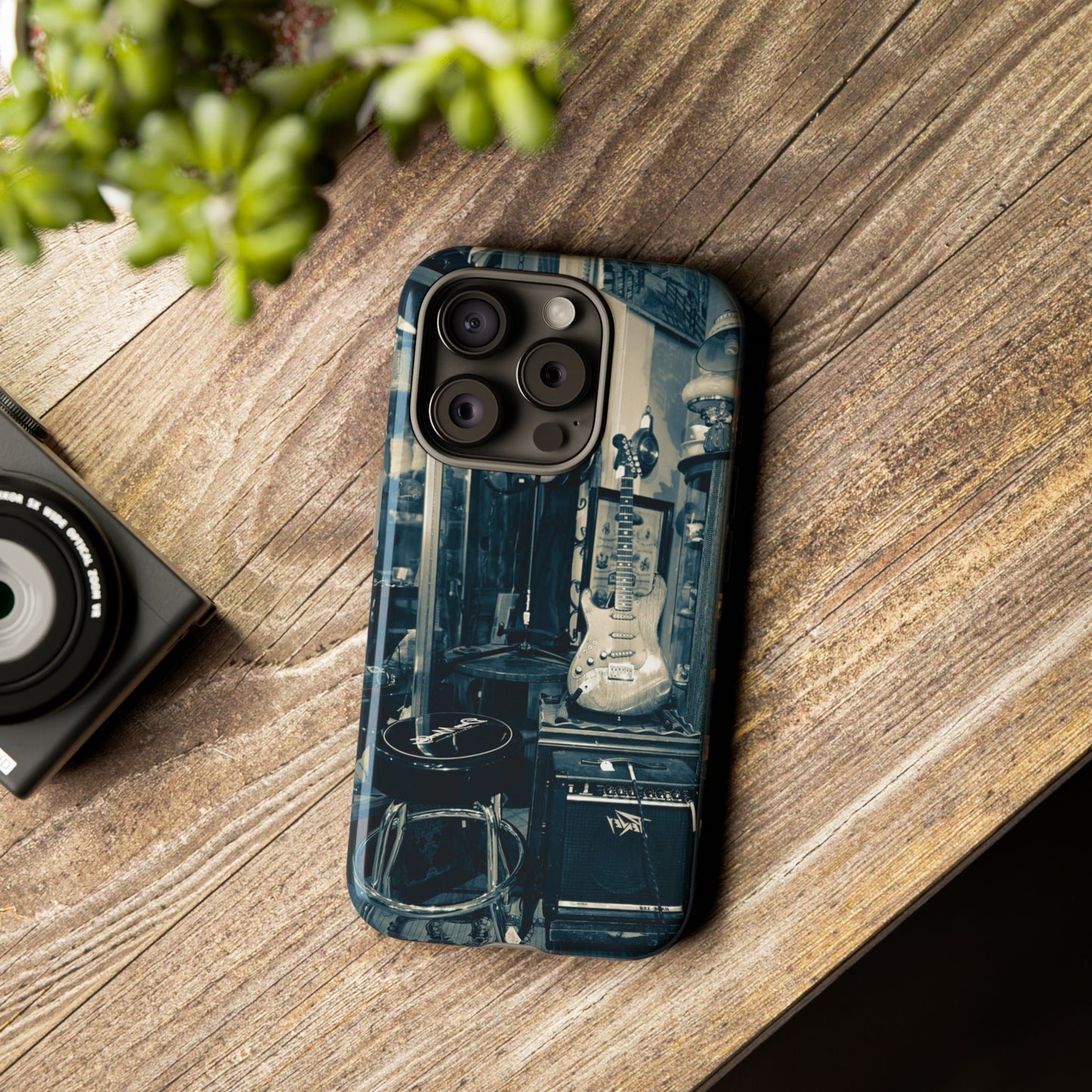 Guitar Vintage Phone Case, Tough Cases, Music Lover Gift, Rock & Roll Accessories, Unique Guitar Artwork, Phone Protection