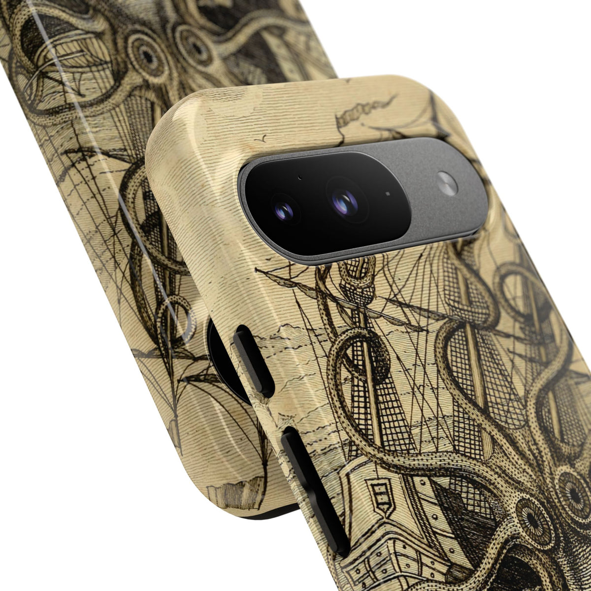 Vintage Kraken Tough Phone Case – Nautical Sea Monster Graphic