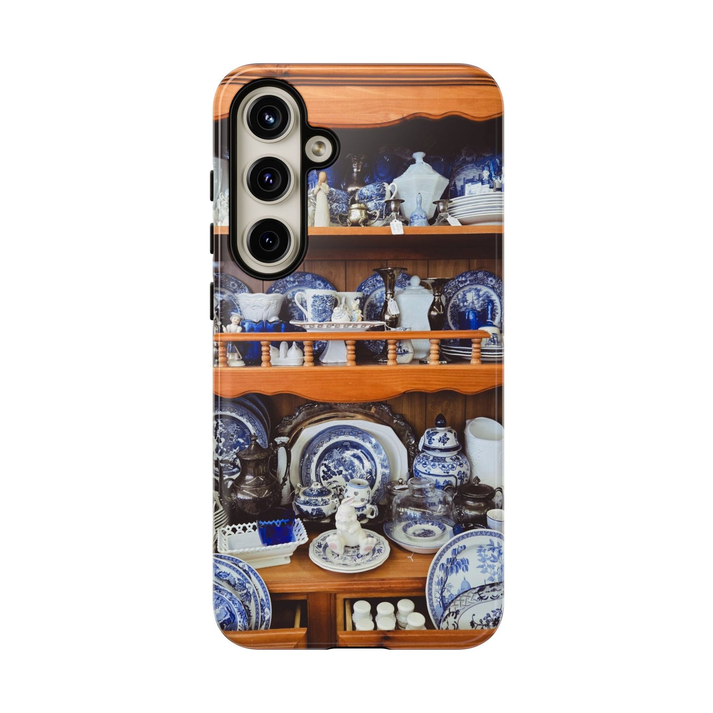 Blue & White Curio Charm Tough Phone Case. Classic China-Inspired Design with Timeless Elegance for Your iPhone, Samsung, or Google Pixel