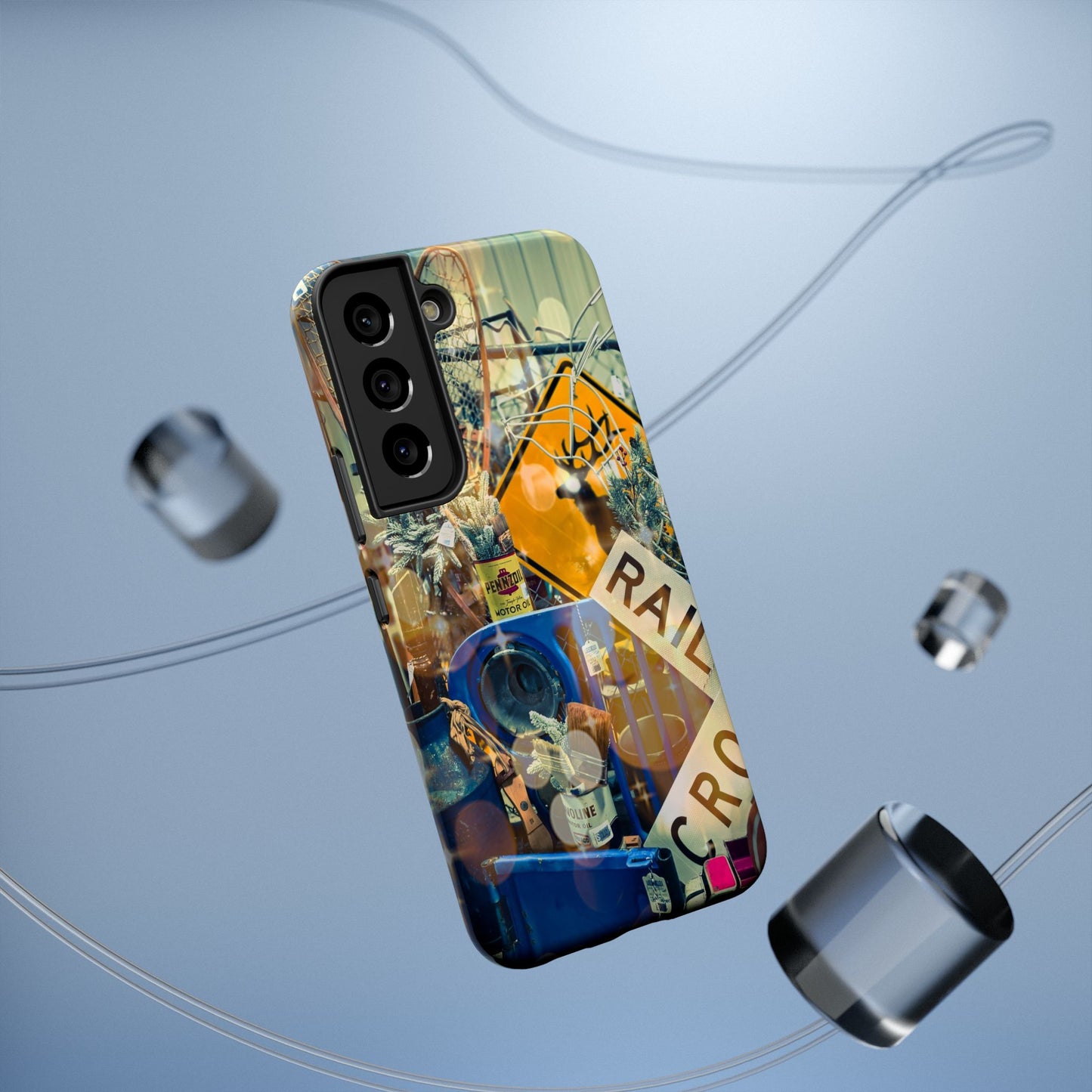 Vintage Railroad Crossing Collage Phone Case