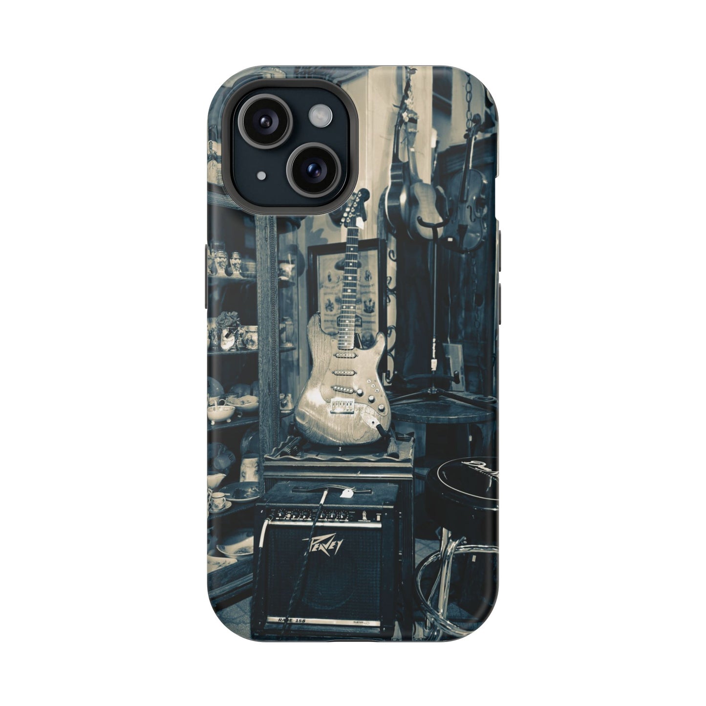 Vintage Electric Guitar Shop Phone Case | Magnetic Impact-Resistant Case
