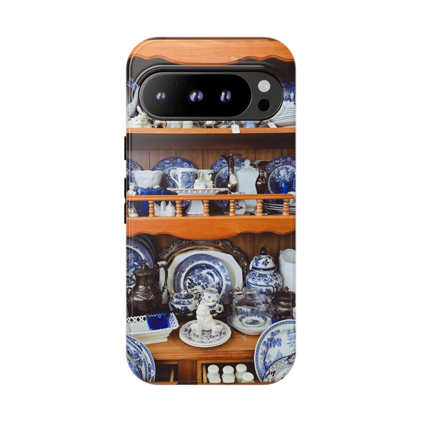 Blue & White Curio Charm Tough Phone Case. Classic China-Inspired Design with Timeless Elegance for Your iPhone, Samsung, or Google Pixel