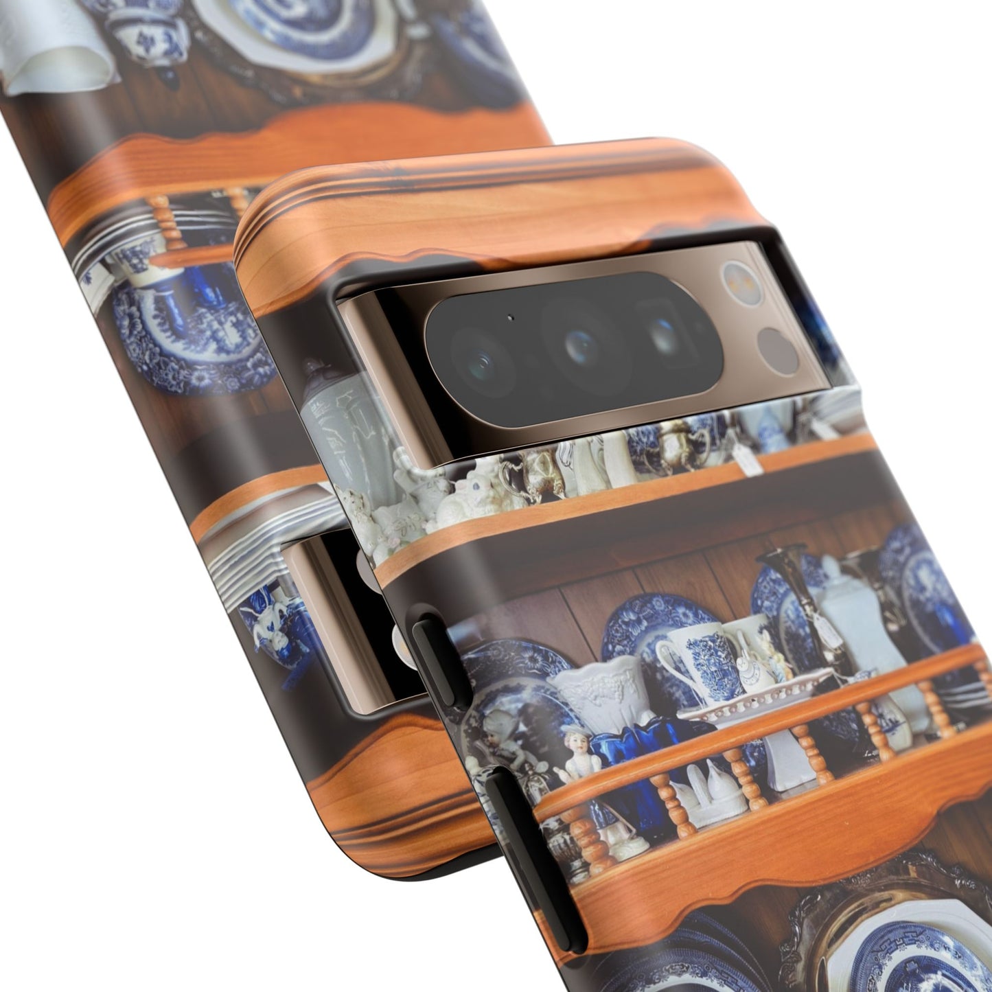 Blue & White Curio Charm Tough Phone Case. Classic China-Inspired Design with Timeless Elegance for Your iPhone, Samsung, or Google Pixel