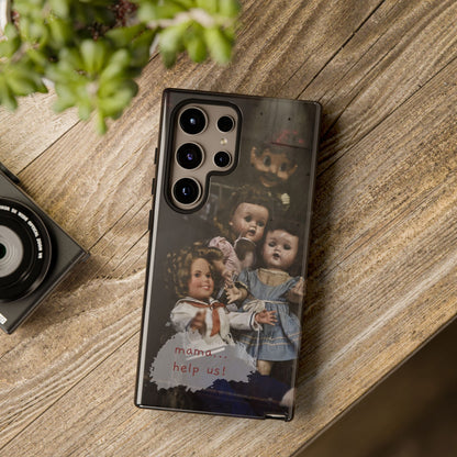 Personalized Creepy Doll Tough Phone Case – Gothic Vintage Graphic