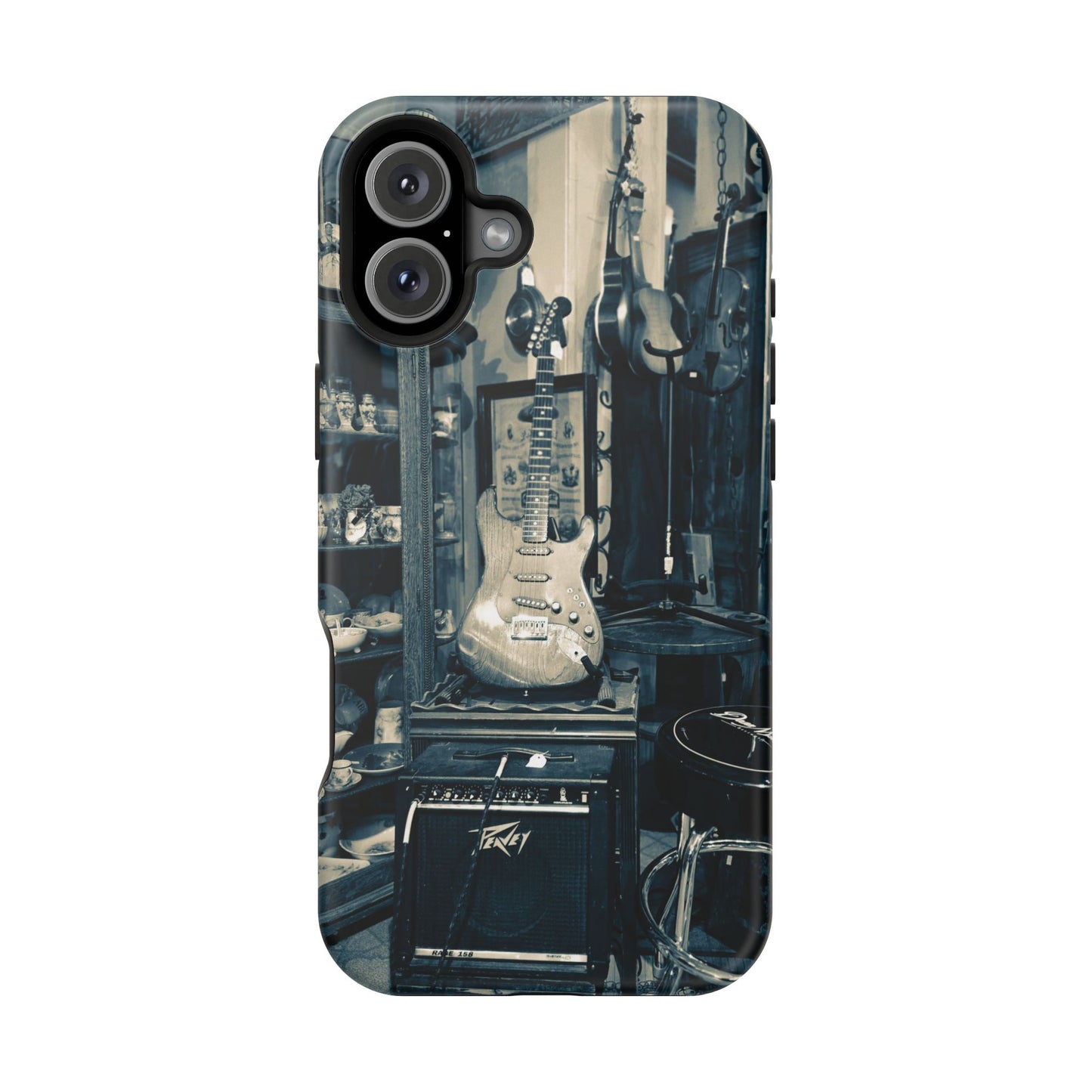 Vintage Electric Guitar Shop Phone Case | Magnetic Impact-Resistant Case