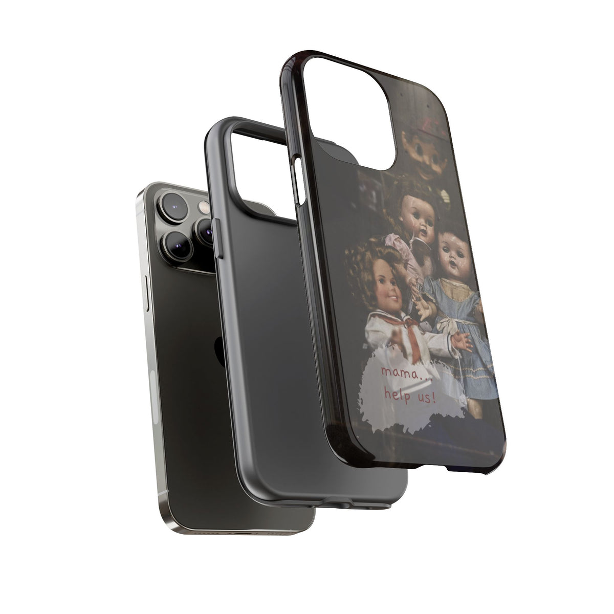 Personalized Creepy Doll Tough Phone Case – Gothic Vintage Graphic
