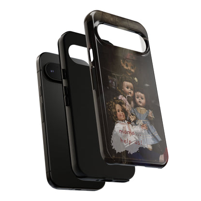 Personalized Creepy Doll Tough Phone Case – Gothic Vintage Graphic