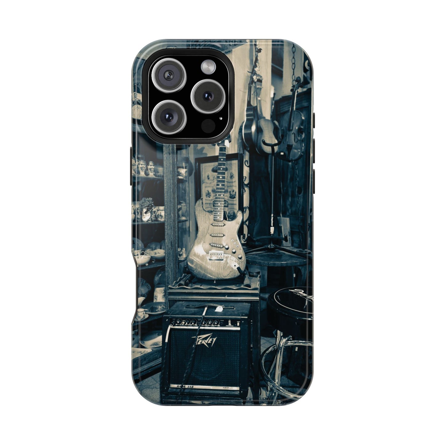 Vintage Electric Guitar Shop Phone Case | Magnetic Impact-Resistant Case