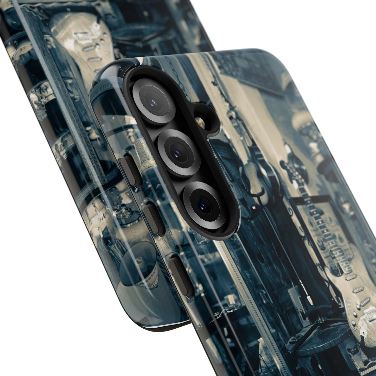 Guitar Vintage Phone Case, Tough Cases, Music Lover Gift, Rock & Roll Accessories, Unique Guitar Artwork, Phone Protection
