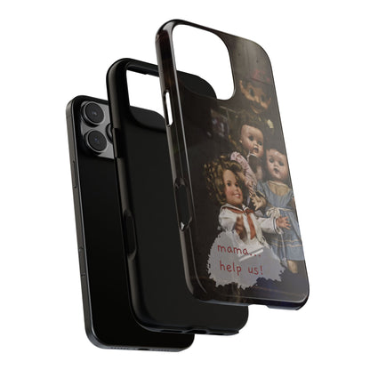 Personalized Creepy Doll Tough Phone Case – Gothic Vintage Graphic