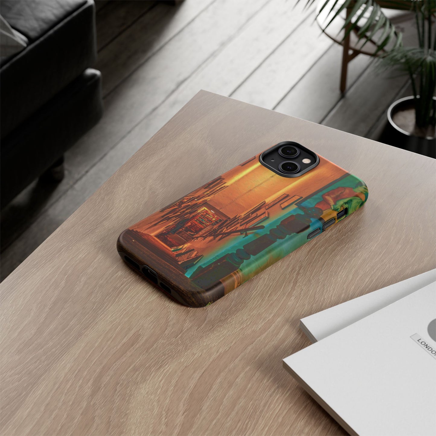 Vintage Gallery Staircase Tough Phone Case--Antique Store Art Phone Cover