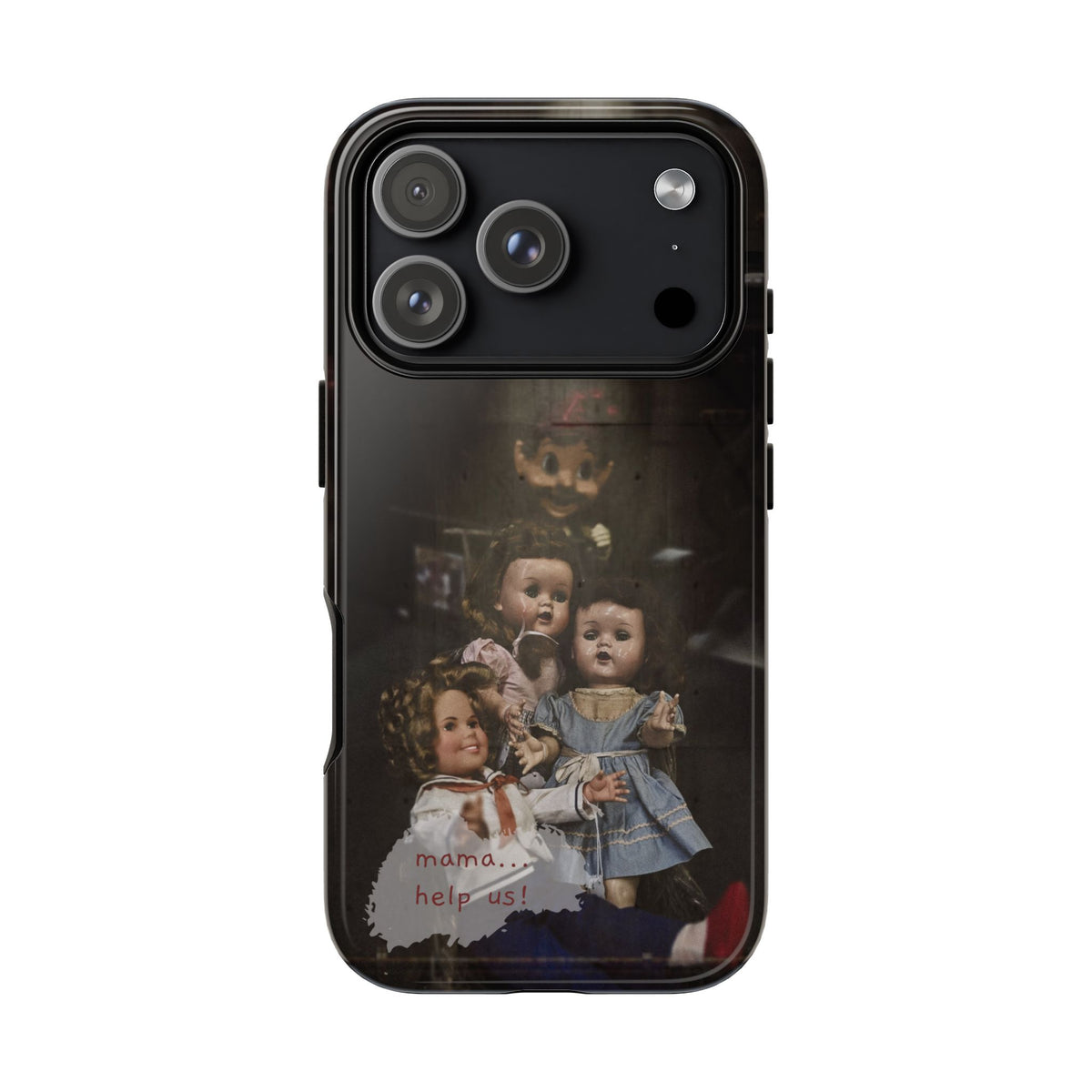 Personalized Creepy Doll Tough Phone Case – Gothic Vintage Graphic
