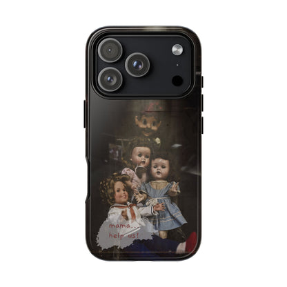 Personalized Creepy Doll Tough Phone Case – Gothic Vintage Graphic