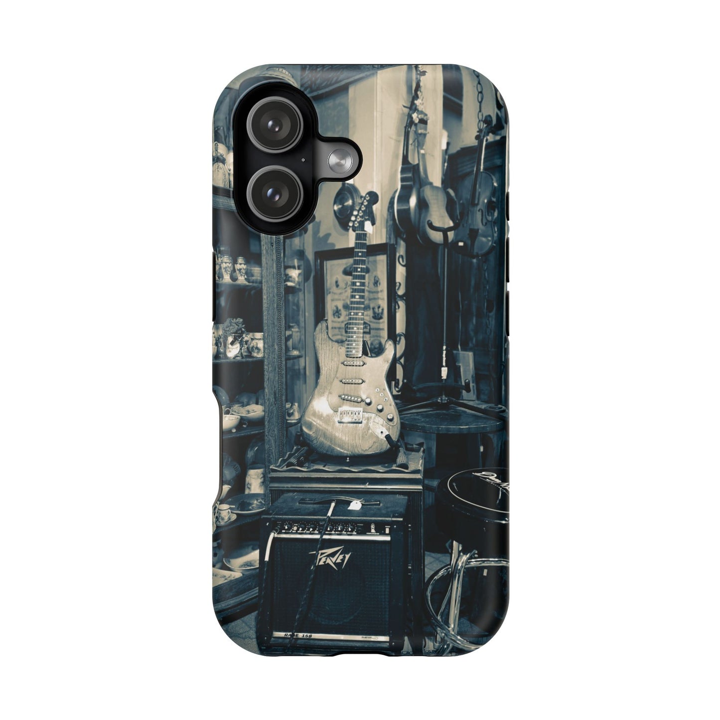 Vintage Electric Guitar Shop Phone Case | Magnetic Impact-Resistant Case