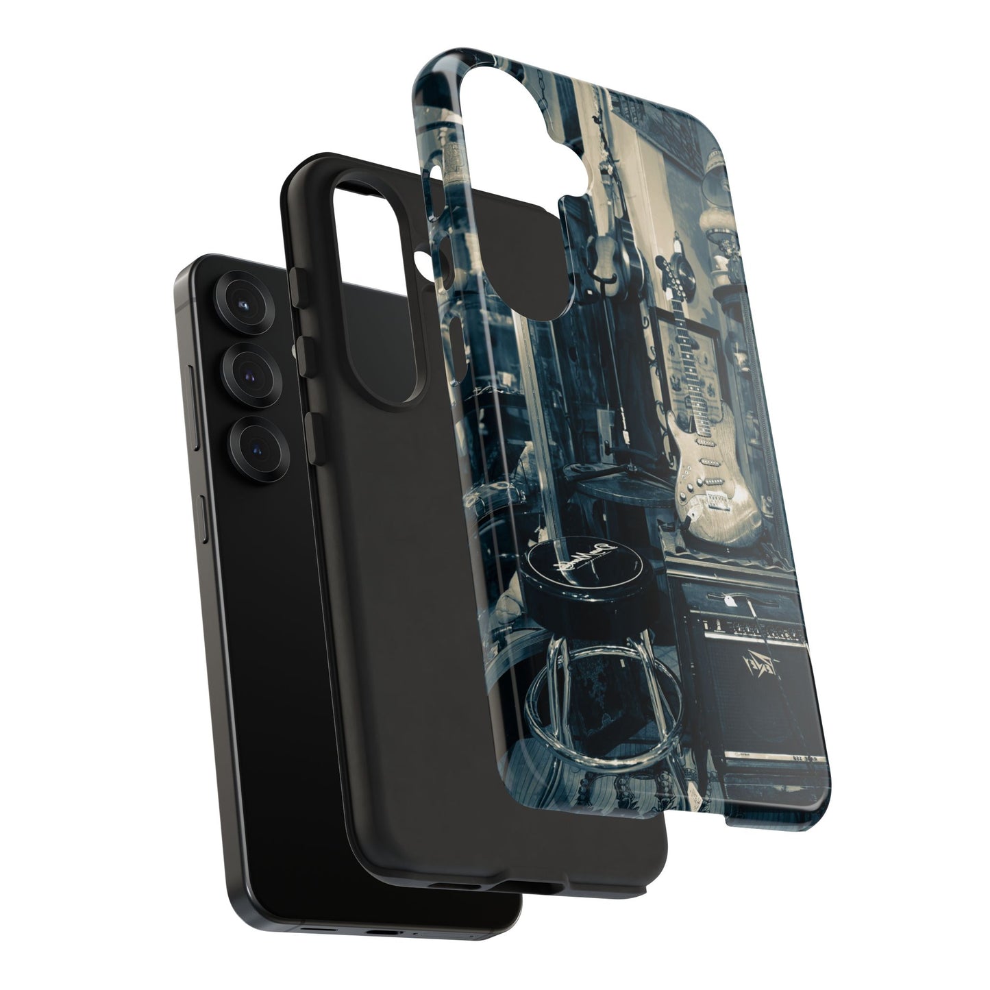 Guitar Vintage Phone Case, Tough Cases, Music Lover Gift, Rock & Roll Accessories, Unique Guitar Artwork, Phone Protection