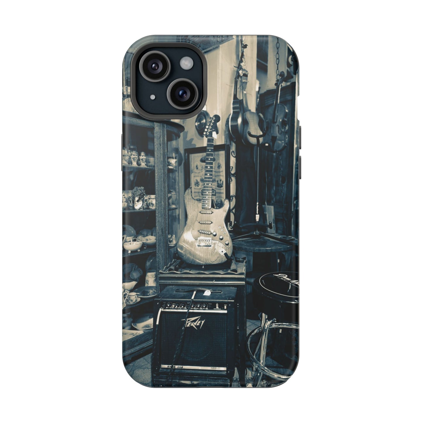 Vintage Electric Guitar Shop Phone Case | Magnetic Impact-Resistant Case