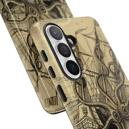 Vintage Kraken Tough Phone Case – Nautical Sea Monster Graphic