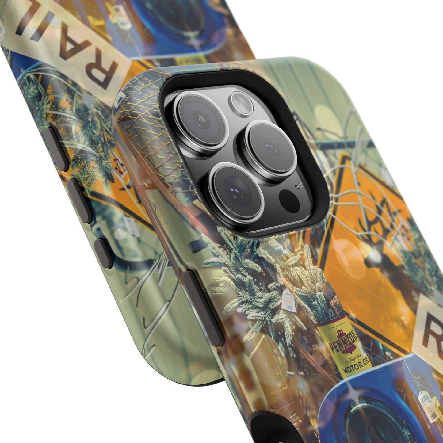 Vintage Railroad Crossing Collage Phone Case