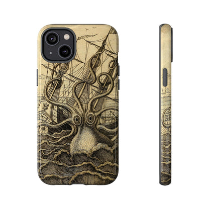 Vintage Kraken Tough Phone Case – Nautical Sea Monster Graphic