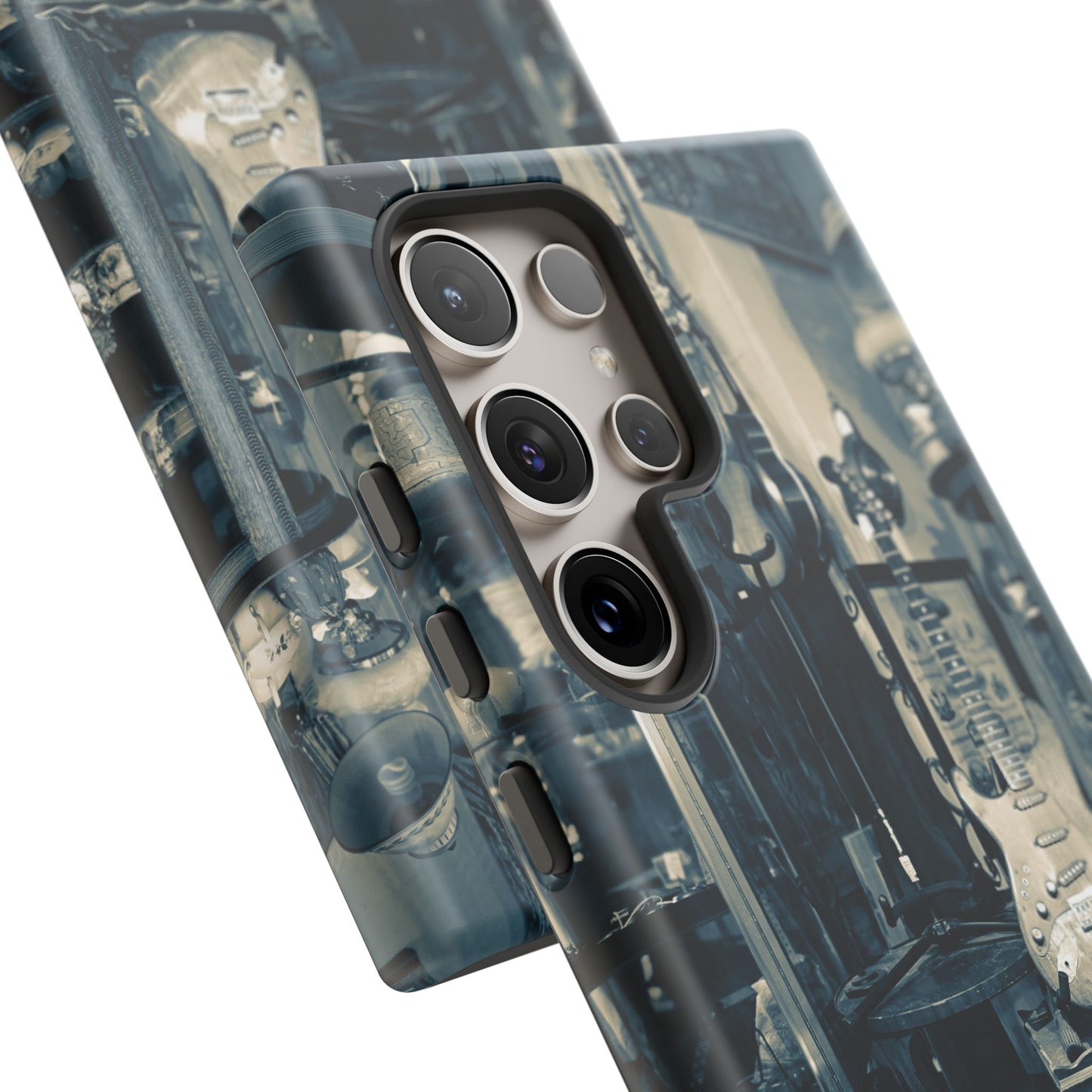 Guitar Vintage Phone Case, Tough Cases, Music Lover Gift, Rock & Roll Accessories, Unique Guitar Artwork, Phone Protection