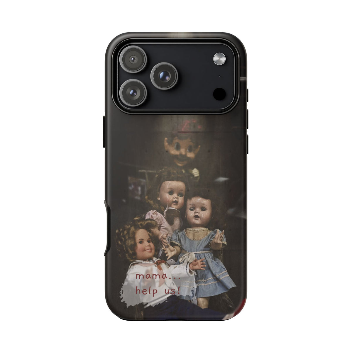 Personalized Creepy Doll Tough Phone Case – Gothic Vintage Graphic