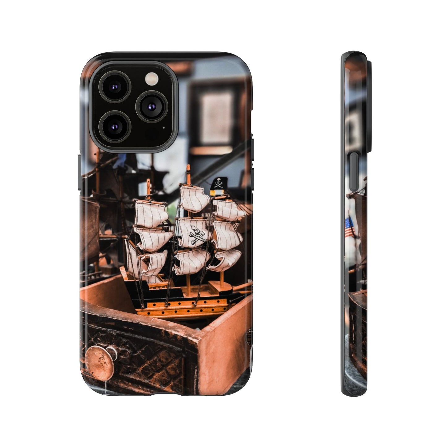 Vintage Ship-Inspired Phone Case, Nautical Design, Tough Phone Cover, Unique Gift for Sea Lovers, Perfect for Summer Adventures
