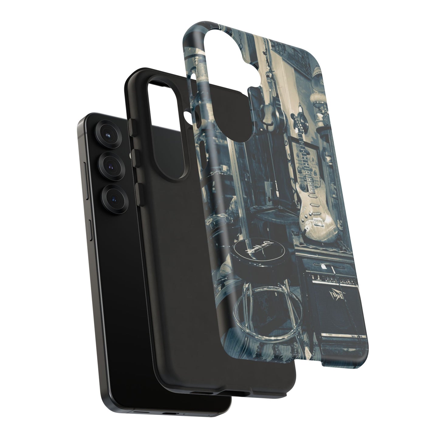 Guitar Vintage Phone Case, Tough Cases, Music Lover Gift, Rock & Roll Accessories, Unique Guitar Artwork, Phone Protection