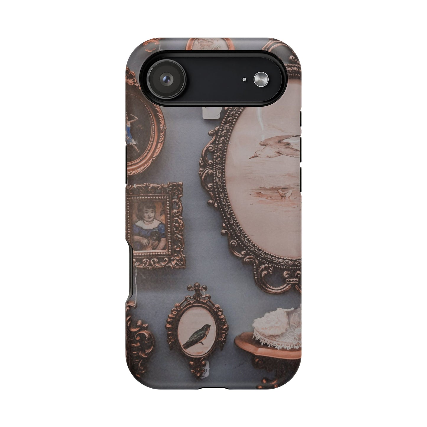 Vintage Frame Gallery Phone Case with MagSafe, Antique Wall Art Tough Case, Impact Resistant Protective Phone Cover